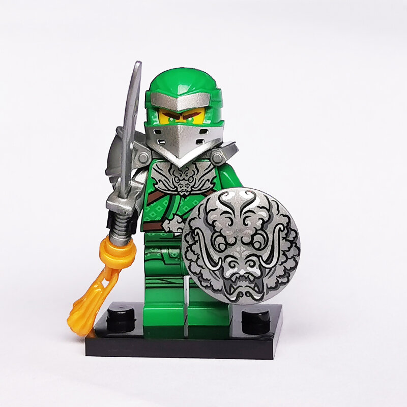 Đồ chơi bằng gỗ tương thích với mô hình ghép hình ninja màu xanh lá cây lloyd lloyd lego mùa 10 minifigure ninja ảo ảnh