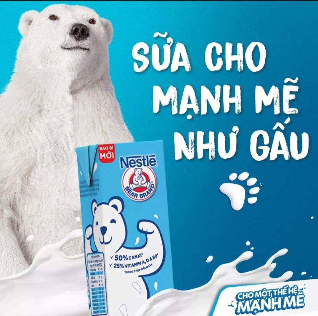 Combo 1 Lốc Sữa Nestle' Gấu Có Đường 115ml