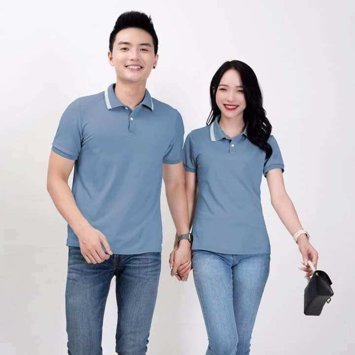 Áo POLO Nam Nữ Trơn ,vải thun co giãn 4C