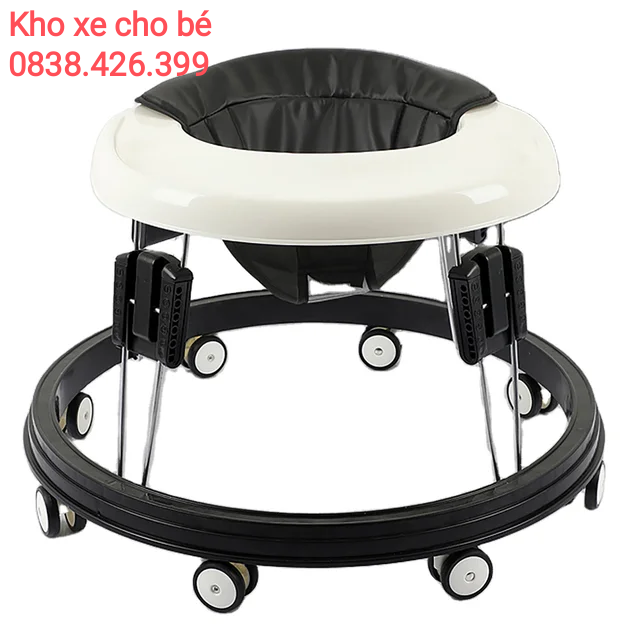 Xe chạy tròn tập đi cao cấp cho bé có thể chỉnh cao thấp khung thép chắc chắn