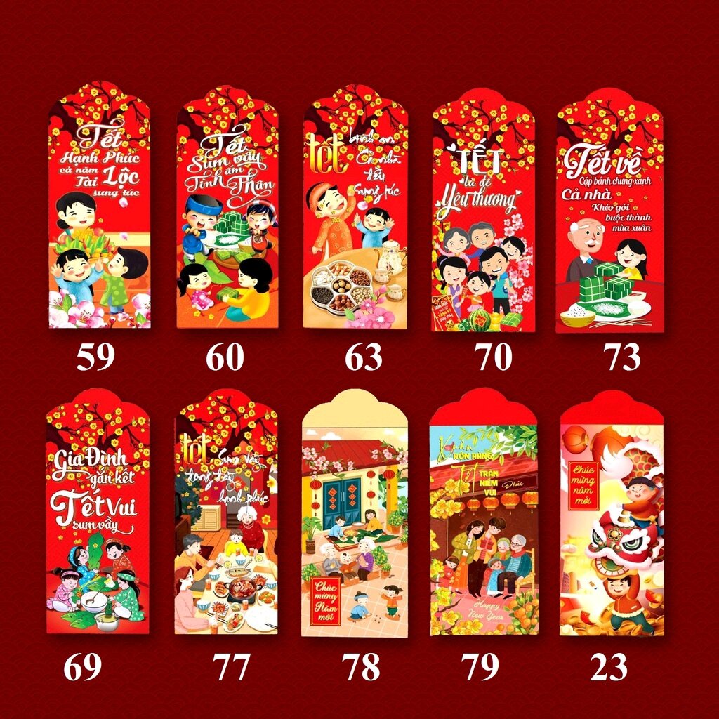 Combo bao lì xì tết
