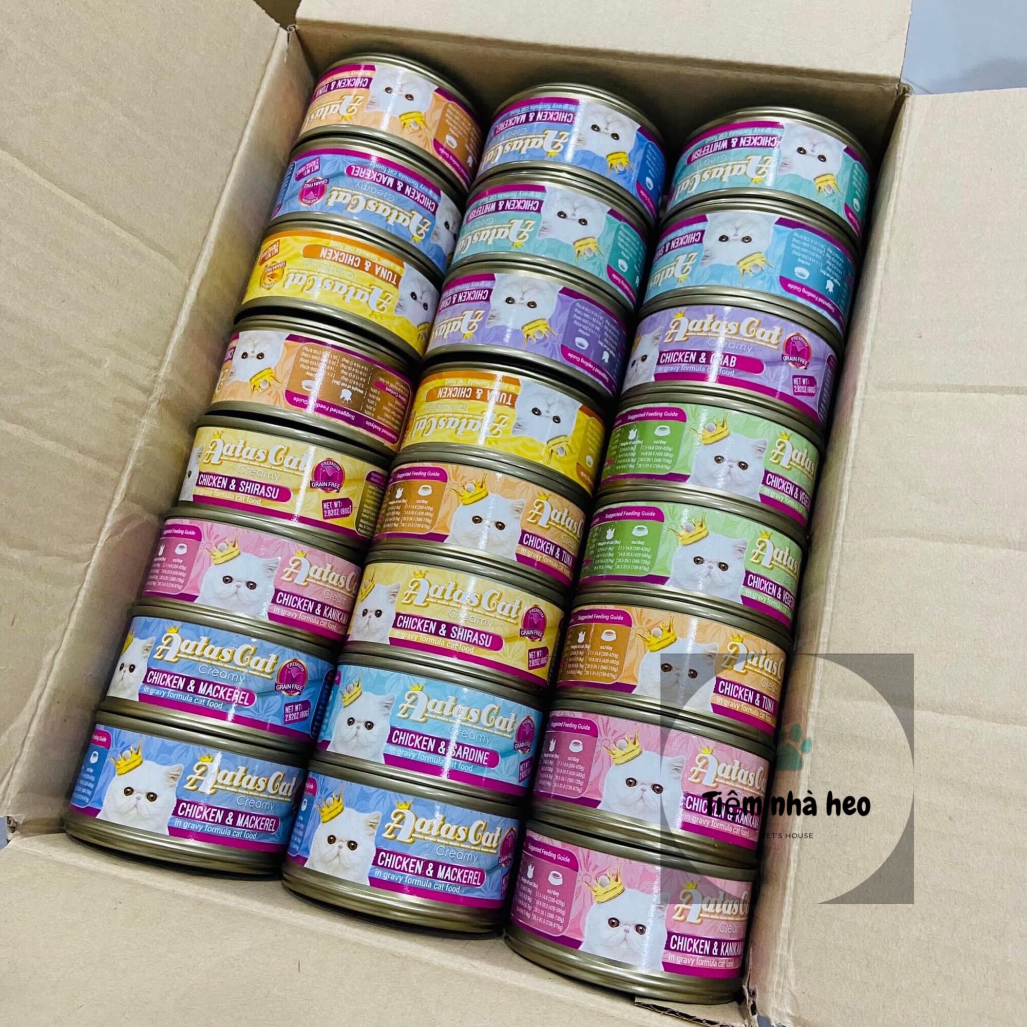 Pate Aatas dạng lon cho mèo 80gr - Tiệm Nhà Heo