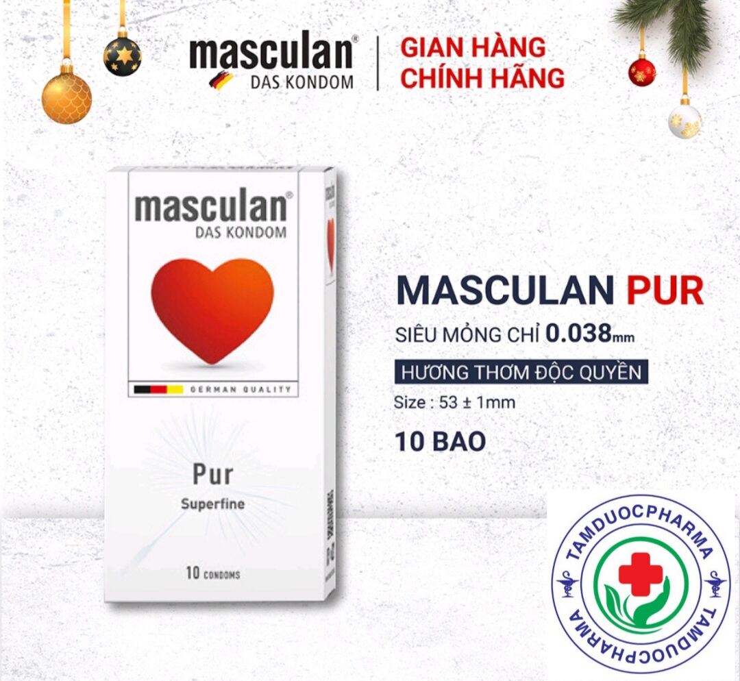 Bao cao su Masculan pur superfine siêu mỏng nhiều gel