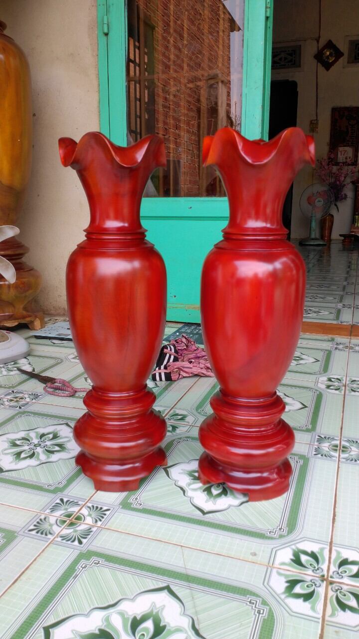 Cặp lục bình gỗ tràm cao 61cm x 18cm
