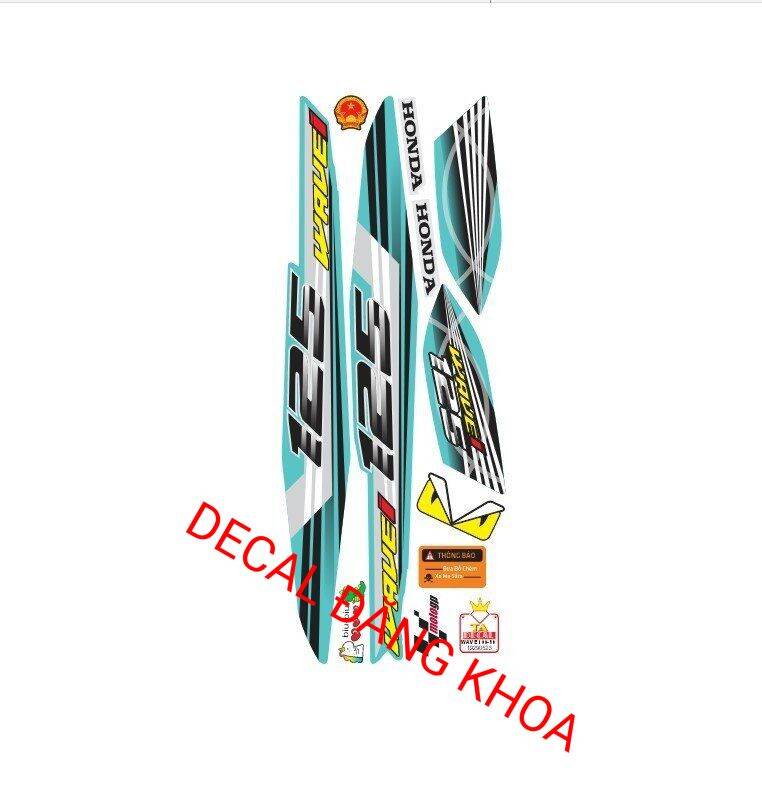 Tem xe WAVE 100 mẫu số 125i mới