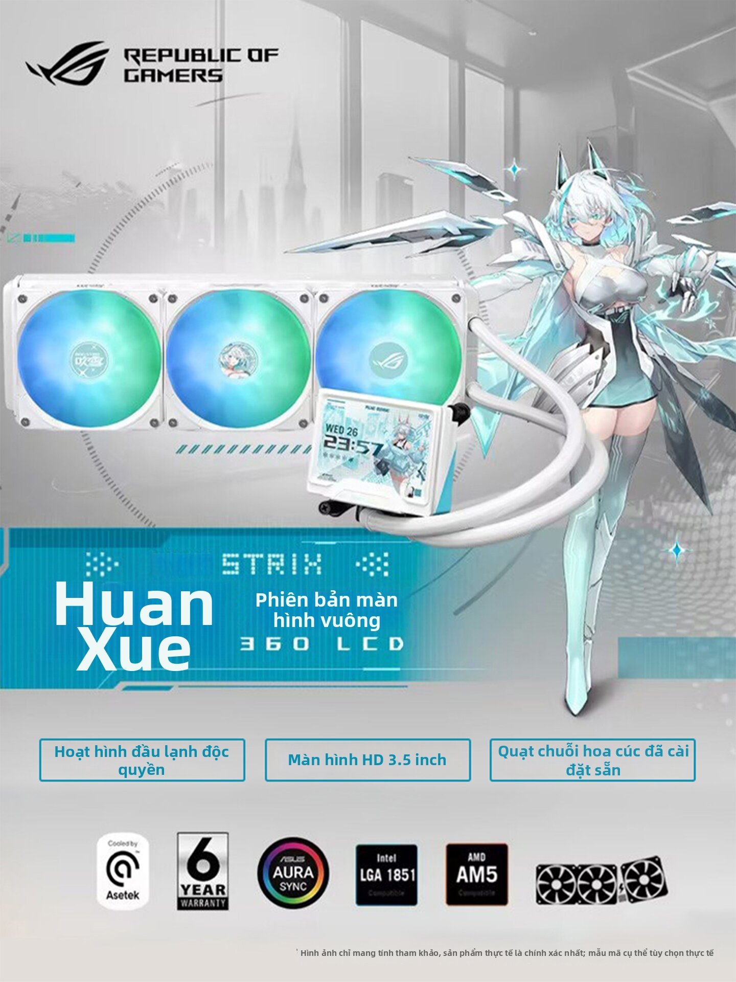 ASUS | Generation 3 Fly Dragon ARGB LCD Fan CPU Liquid Cooler Giá 8,843,000 Đồng*Miễn phí vận chuyển
