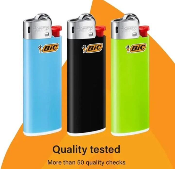 Bật Lửa/Fighter BIC J3 đánh đá bánh xe( lửa ngọn trung bình,bền đẹp)Size M 7.8cm 🔥