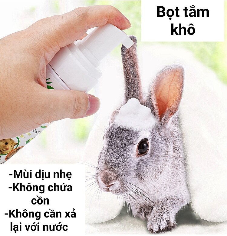 Bọt tắm khô cho hamster thỏ bọ sóc