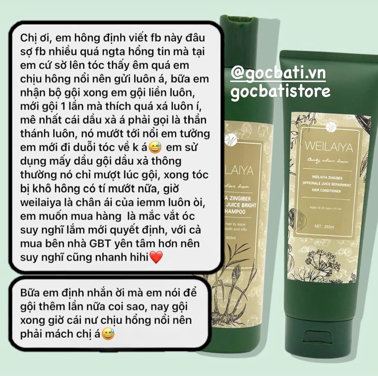 GỘI XẢ GỪNG WEILAIYA