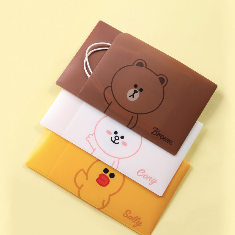 Túi đựng khẩu trang hoạt hình gấu brown line chính hãng, dụng cụ thần thánh đựng khẩu trang, dụng cụ thần thánh đựng tạm thời, tiện mang theo, học sinh, trẻ em, chống nước