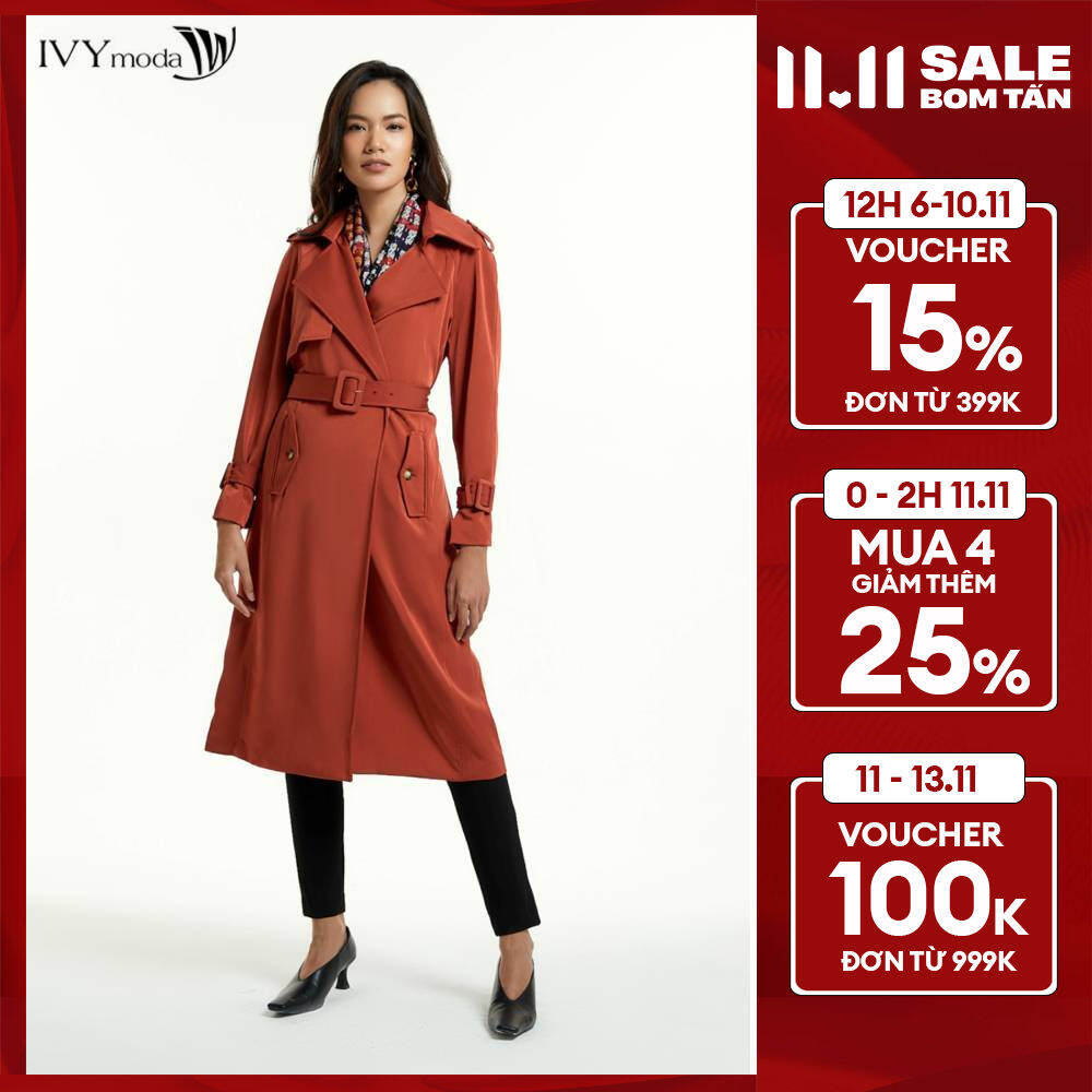 Áo khoác nữ cổ giắc lăng IVY Moda MS 71B7664