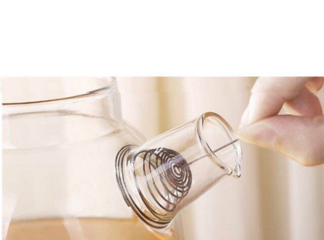Ấm thủy tinh pha trà nắp gỗ 1000ml
