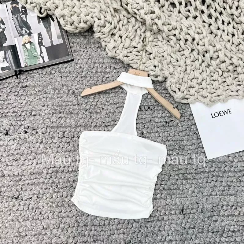 Áo croptop cổ yếm lọ, mặc được 2 kiểu A22
