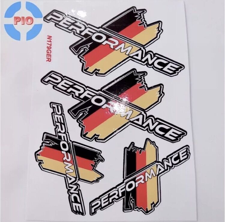 Bộ Hai Cặp Tem Performance Cờ Ý, Cờ Đức, BMW Trang Trí Xe Máy