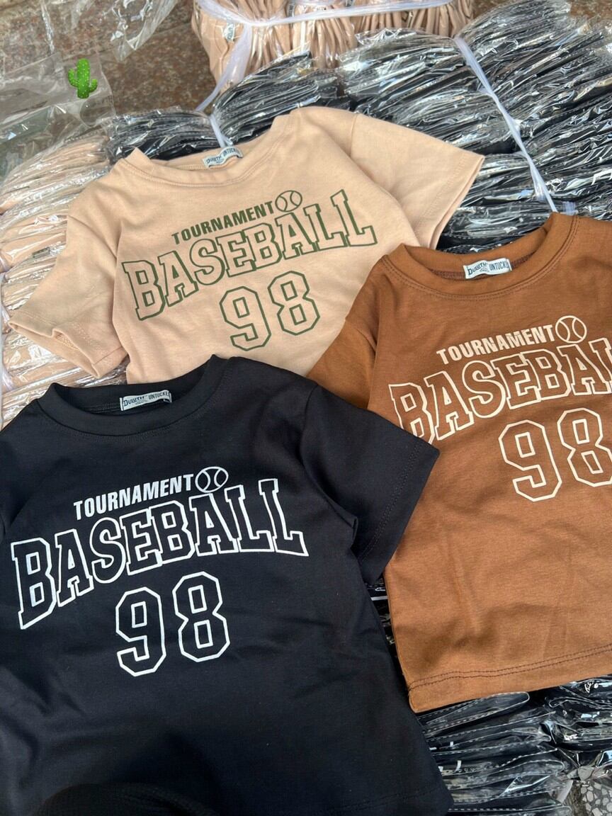 Áo croptop chữ in BaseBal 98