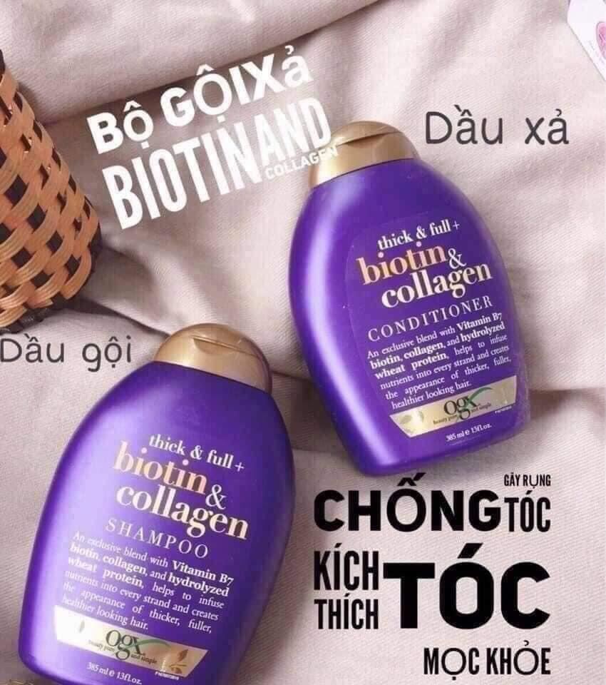 CẶP DẦU GỘI XẢ BIOTIN COLLAGEN TÍM