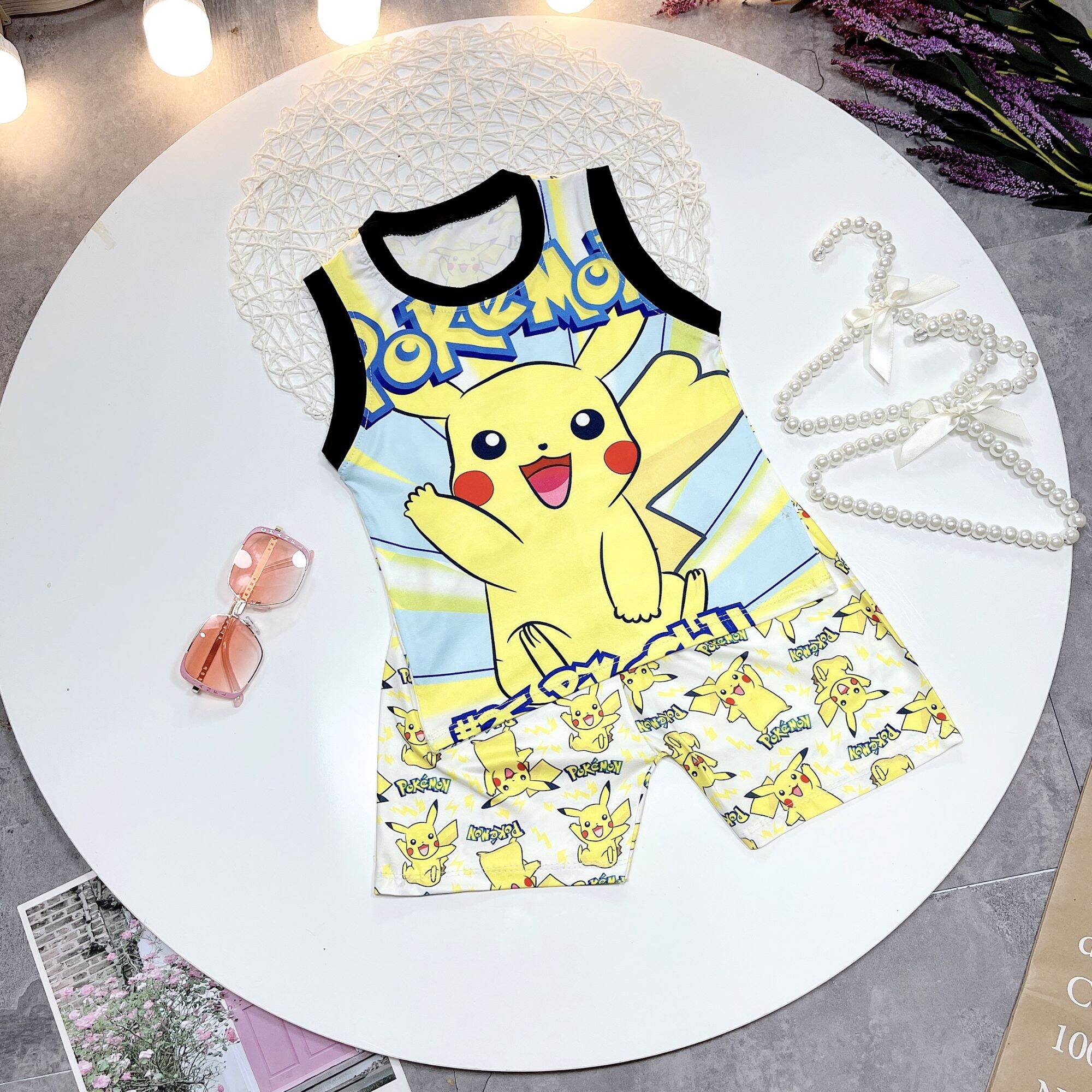 ☘️☘️Đồ bộ thun lạnh in 3D co giãn 4 chiều cho bé yêu (8-19kg)