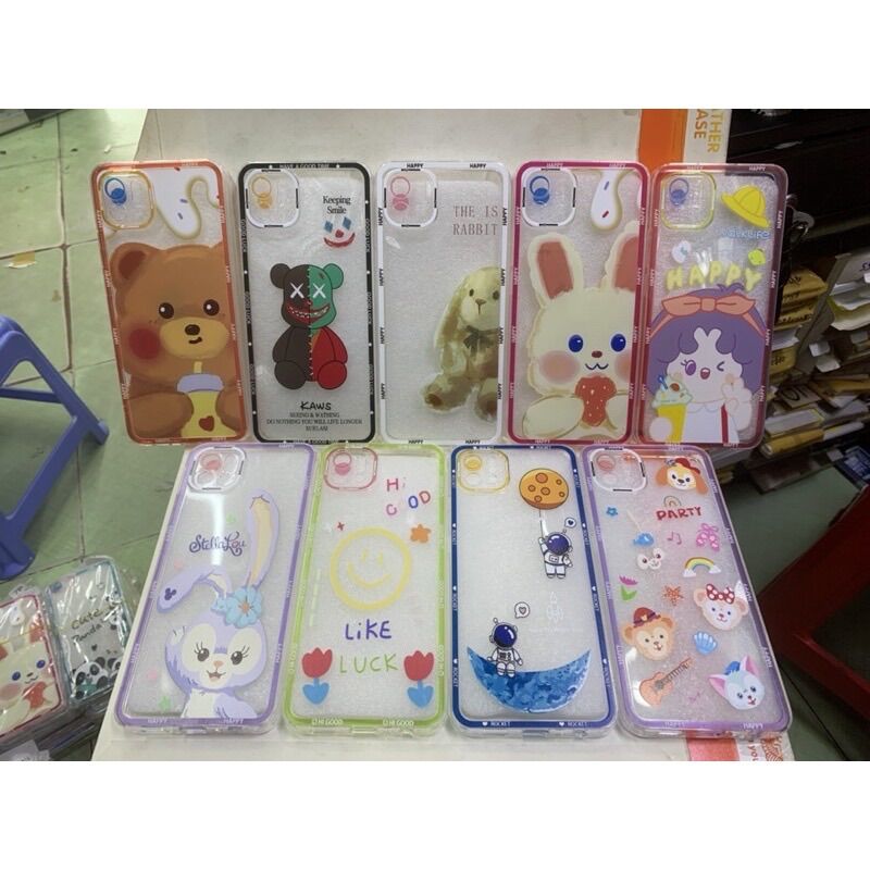 Ốp lưng Oppo A16K dẻo cạnh vuông lưng trong in hình kute bảo vệ camera