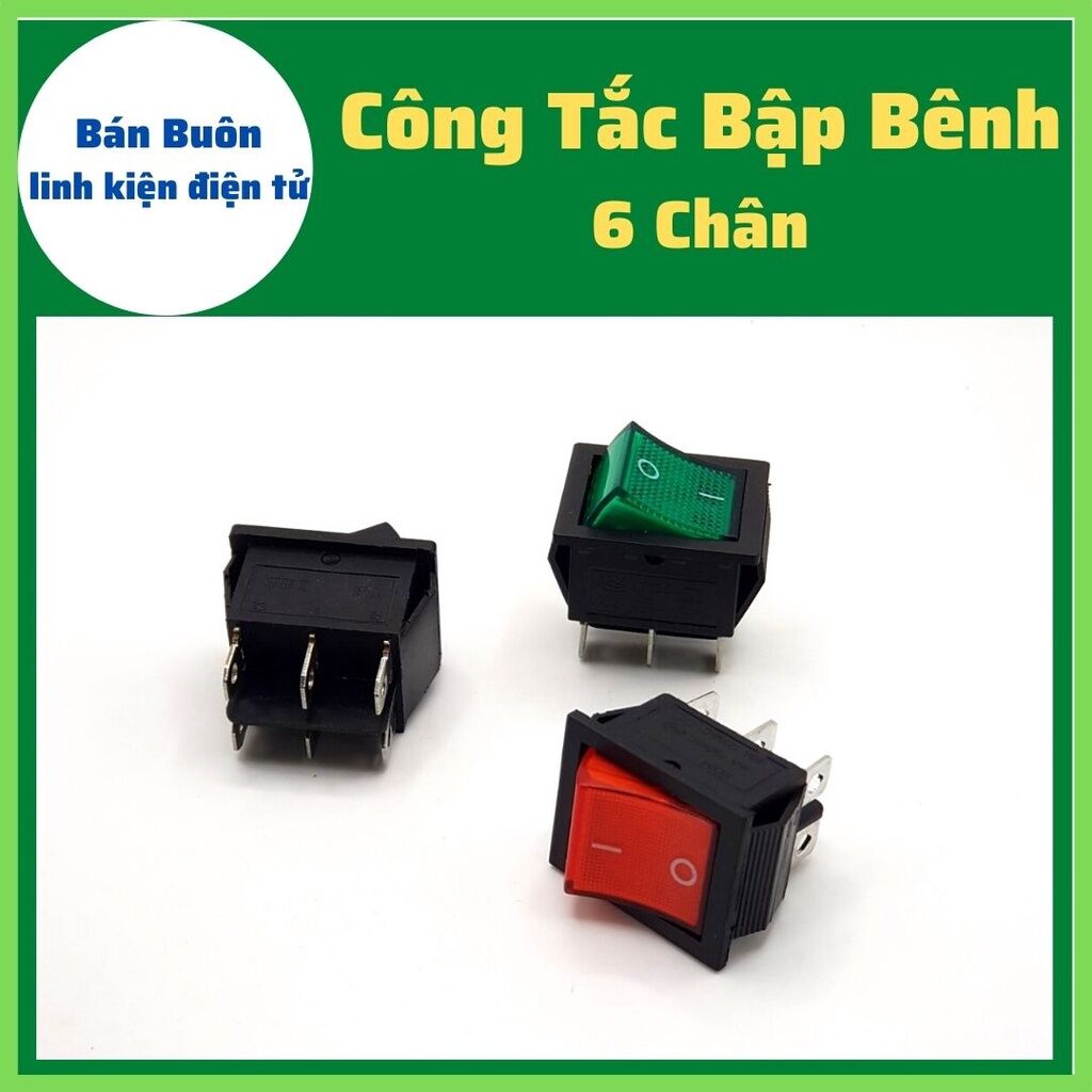Công Tắc Bập Bênh 16A 250V KCD4 6 Chân 3 chân