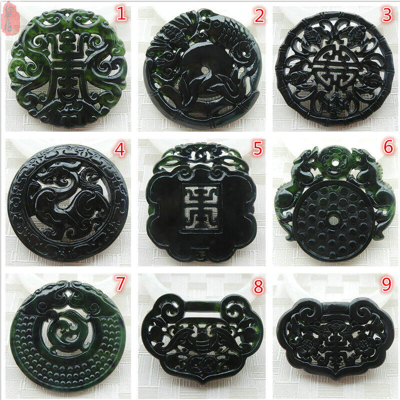 Mặt Dây Chuyền Ngọc Mặt Dây Chuyền Ngọc Mặt Dây Chuyền Ngọc Mặt Dây Chuyền Ngọc Trang Sức Ngọc Bội Ngọc Bích Nhiều Kiểu Chạm Rỗng Hai Mặt Ngọc Xanh Lục Thiên Nhiên