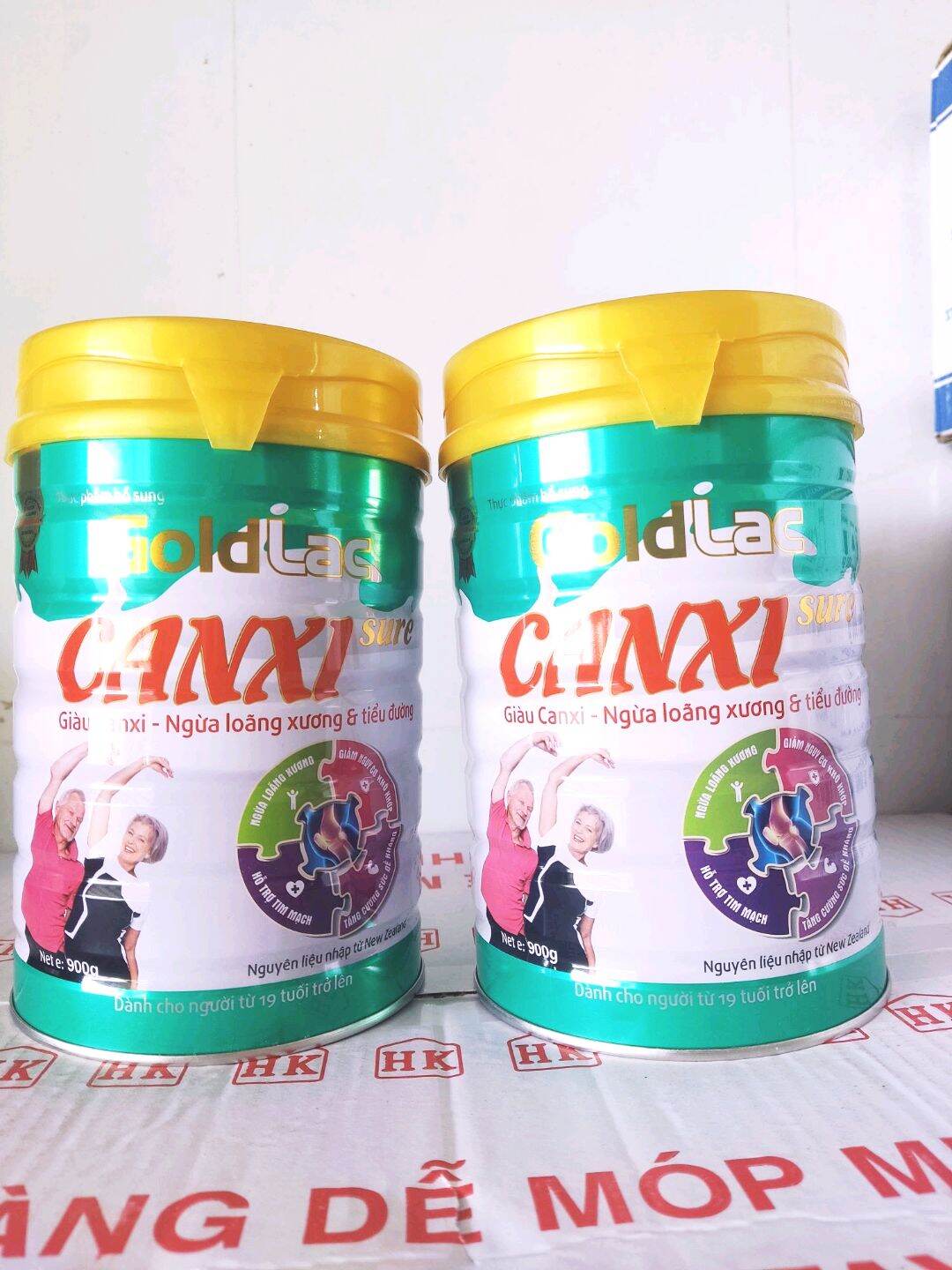 Combo 2 Lon sữa canxi cho người già goldlac canxi sure 900g