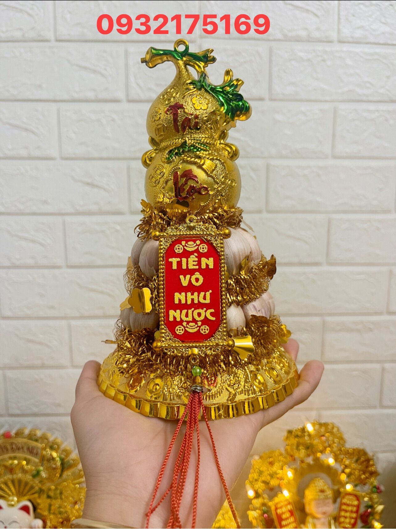 Tháp tỏi 2 tầng hồ lô