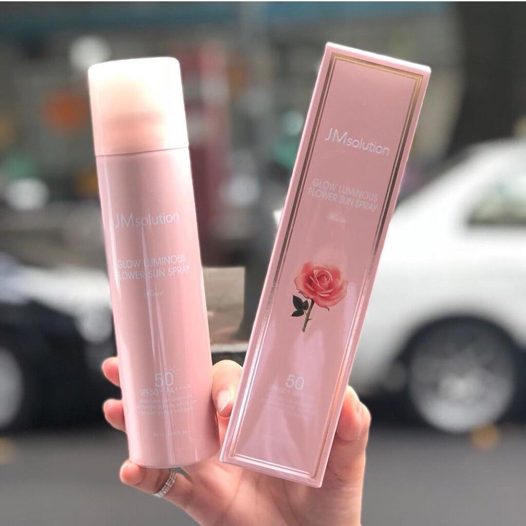 JMSOLUTION Xịt Chống Nắng Hoa Hồng JM Solution Glow Luminous SPF50+PA++180ml