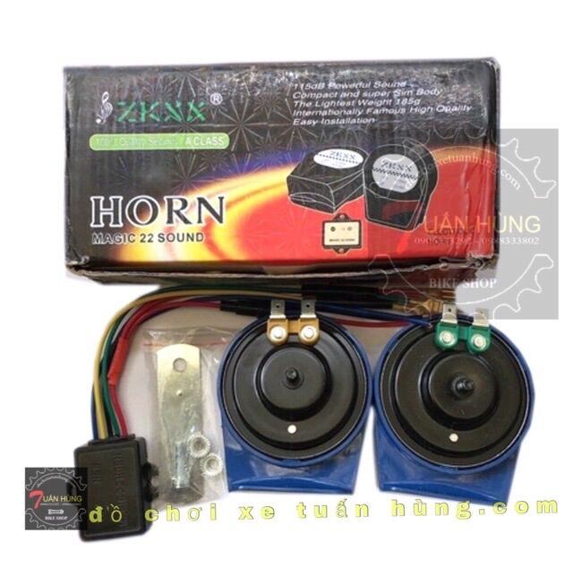 Kèn ngân 7 tiếng 12v cho xe máy và ô tô