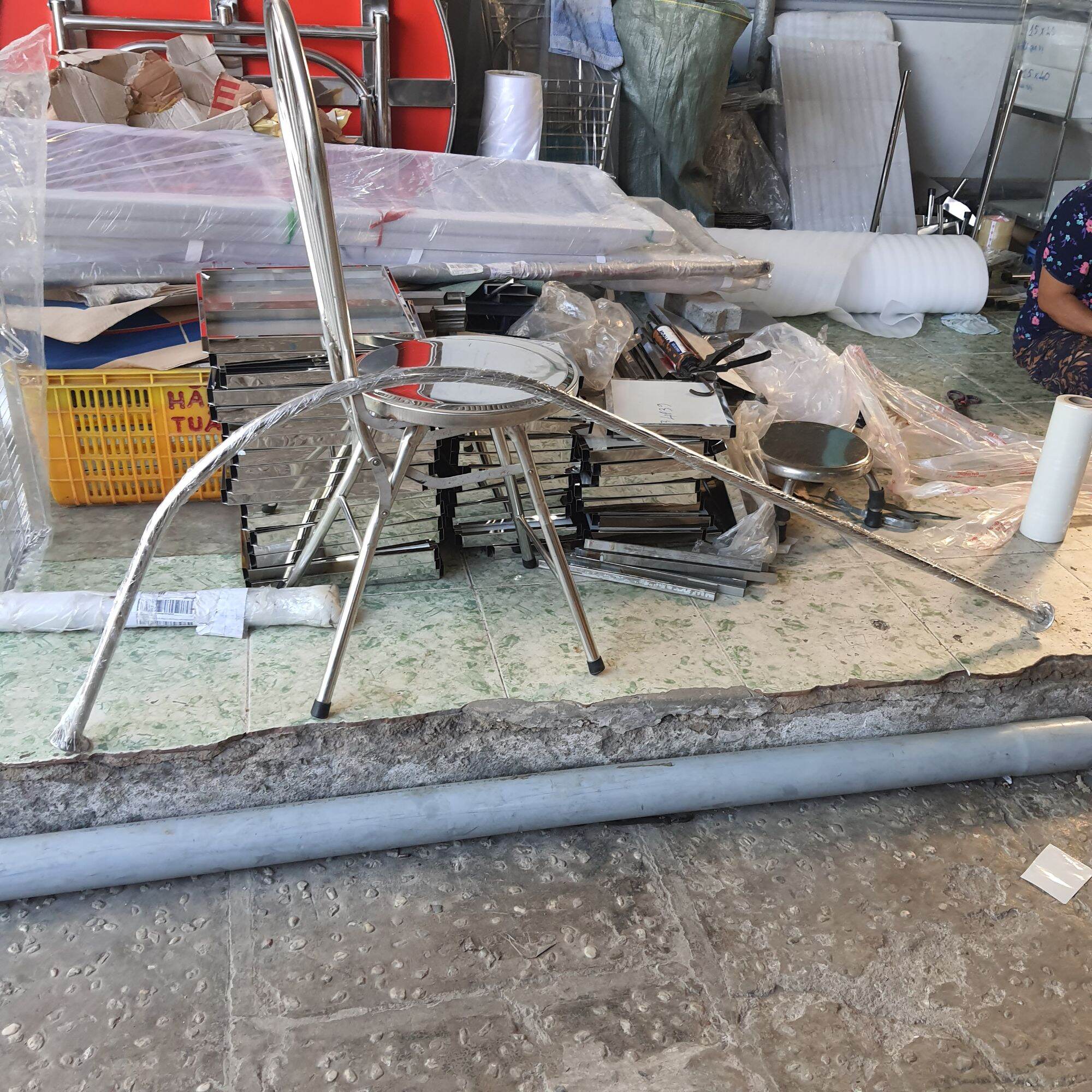 Vòng treo màn góc vuông chữ L 75 x150cm theo đơn hàng của chị Kim Thoa