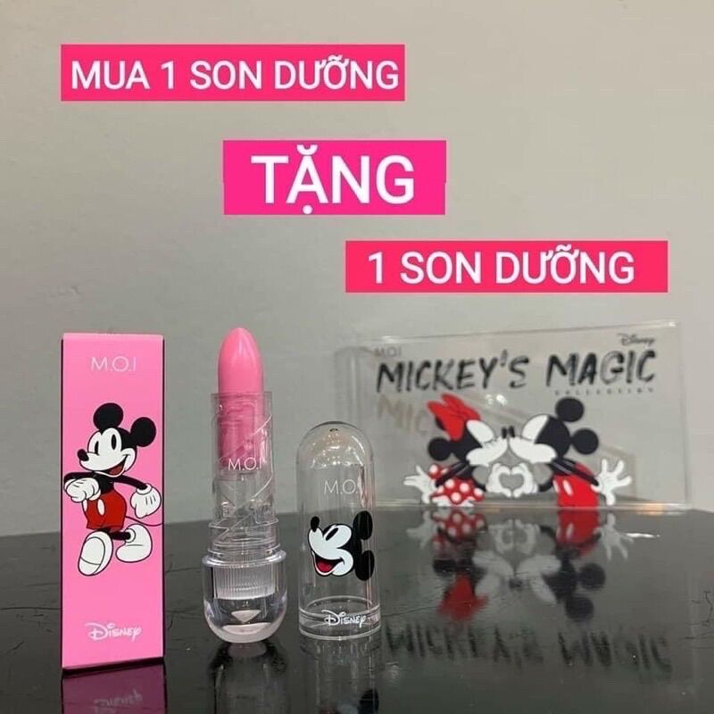 Mua 1 tặng 1] son dưỡng magic lips mickey limited - son hồ ngọc hà moi cosmetics