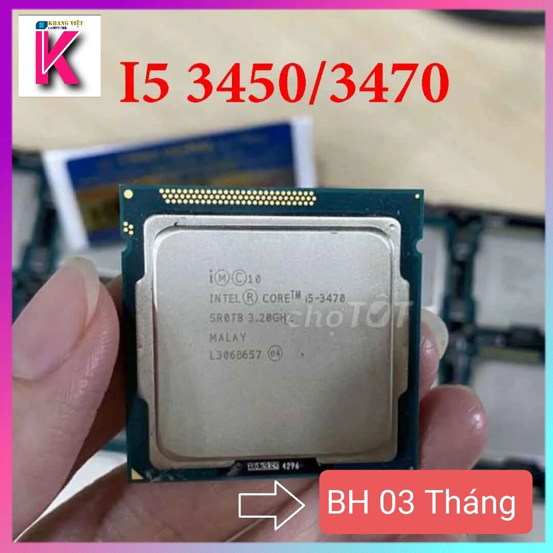 Chíp CPU Intel Core I5 3450 SK 1155 chạy tốt đa nhân dùng cho H61, B75, H65, H67 bảo hành 3 tháng