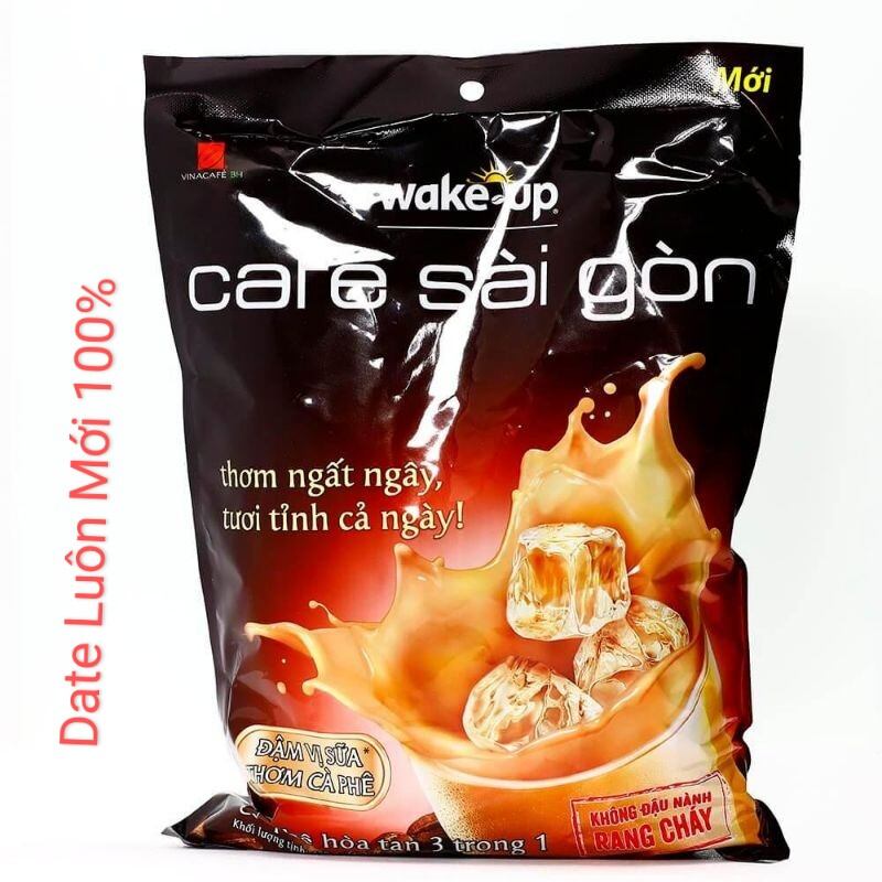 Cà Phê Wake Up Sài Gòn Combo 2 Bịch (48gói x 19g) DATE MỚI