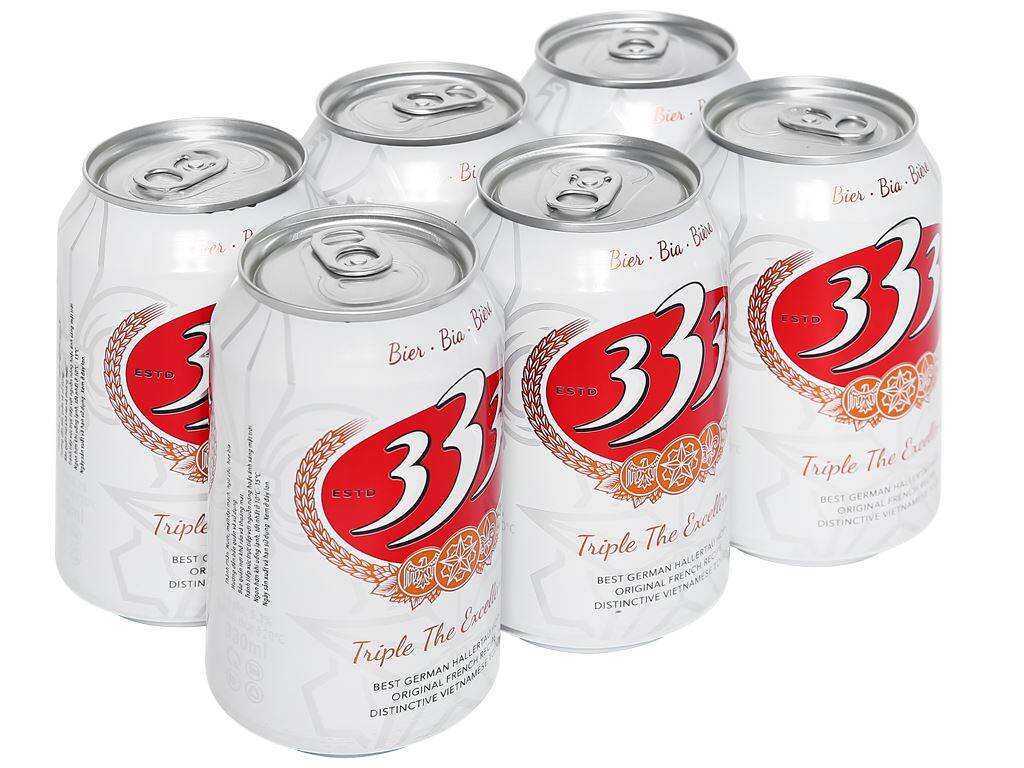 THÙNG 24 LON BIA 333× 330ML