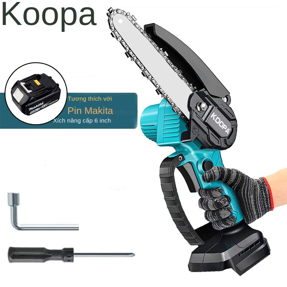 Máy cưa xích mini Makita 18v Máy cưa gỗ cầm tay nhỏ chạy điện 6 inch Sawzall Máy cưa xích mini cầm t