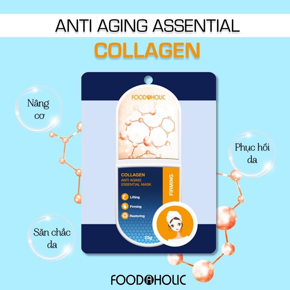 Mặt Nạ Foodaholic Firm Collagen Anti Aging Essential Mask Chống Lão Hoá 23G