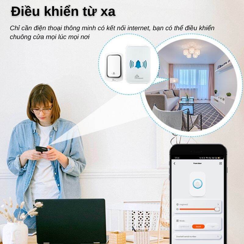 Chuông Cửa Thông Minh Wifi Không Dùng Pin Homematic ML001. 
