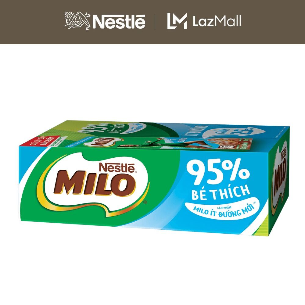 [ƯU ĐÃI THÁNG 4] [FREESHIP HCM] Sữa lúa mạch Nestlé® MILO® ít đường thùng 48 hộp x 180ml (12x4x180ml