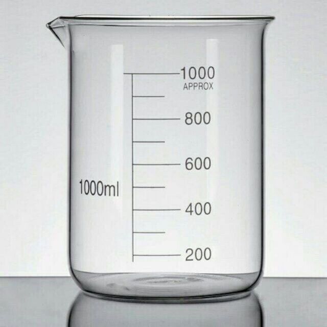 Cốc thuỷ tinh có mỏ chia vạch 1000ml