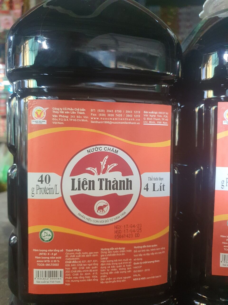 Nước mắm liên thành bình 4 lít(4kg)
