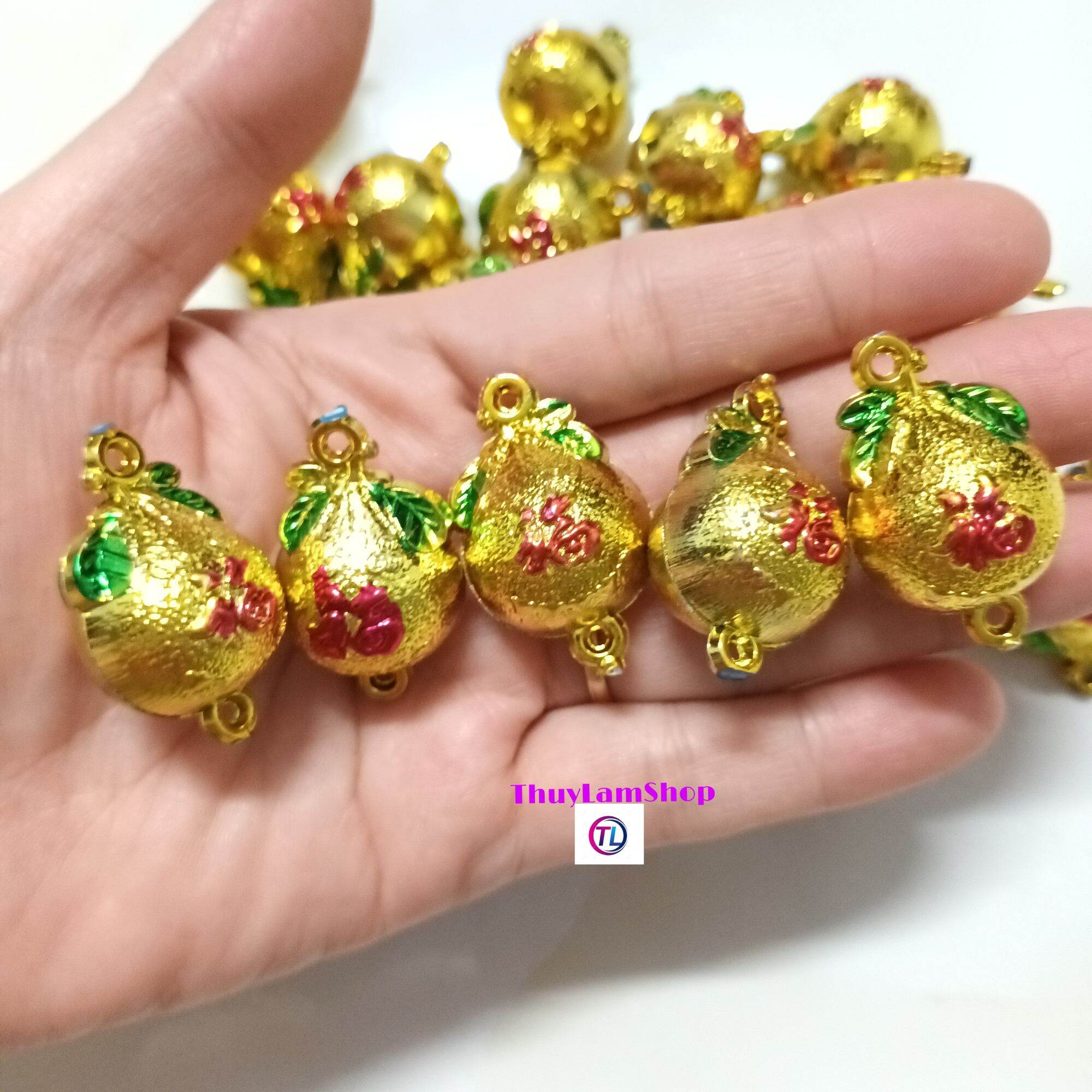 50g trái bưởi in chữ phúc trang trí cây cành vàng lá ngọc, trang trí lễ tết