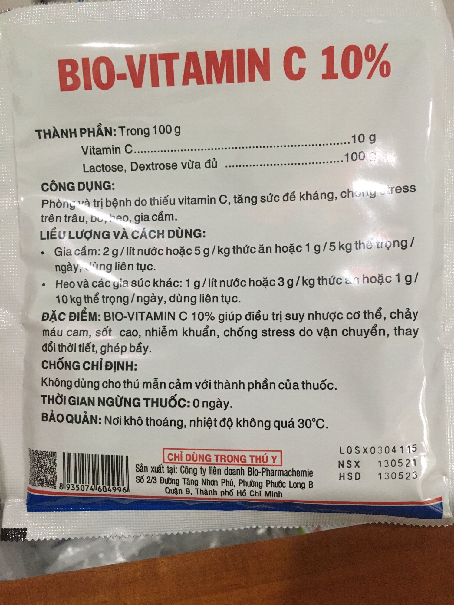 Vitamin C 100gram.