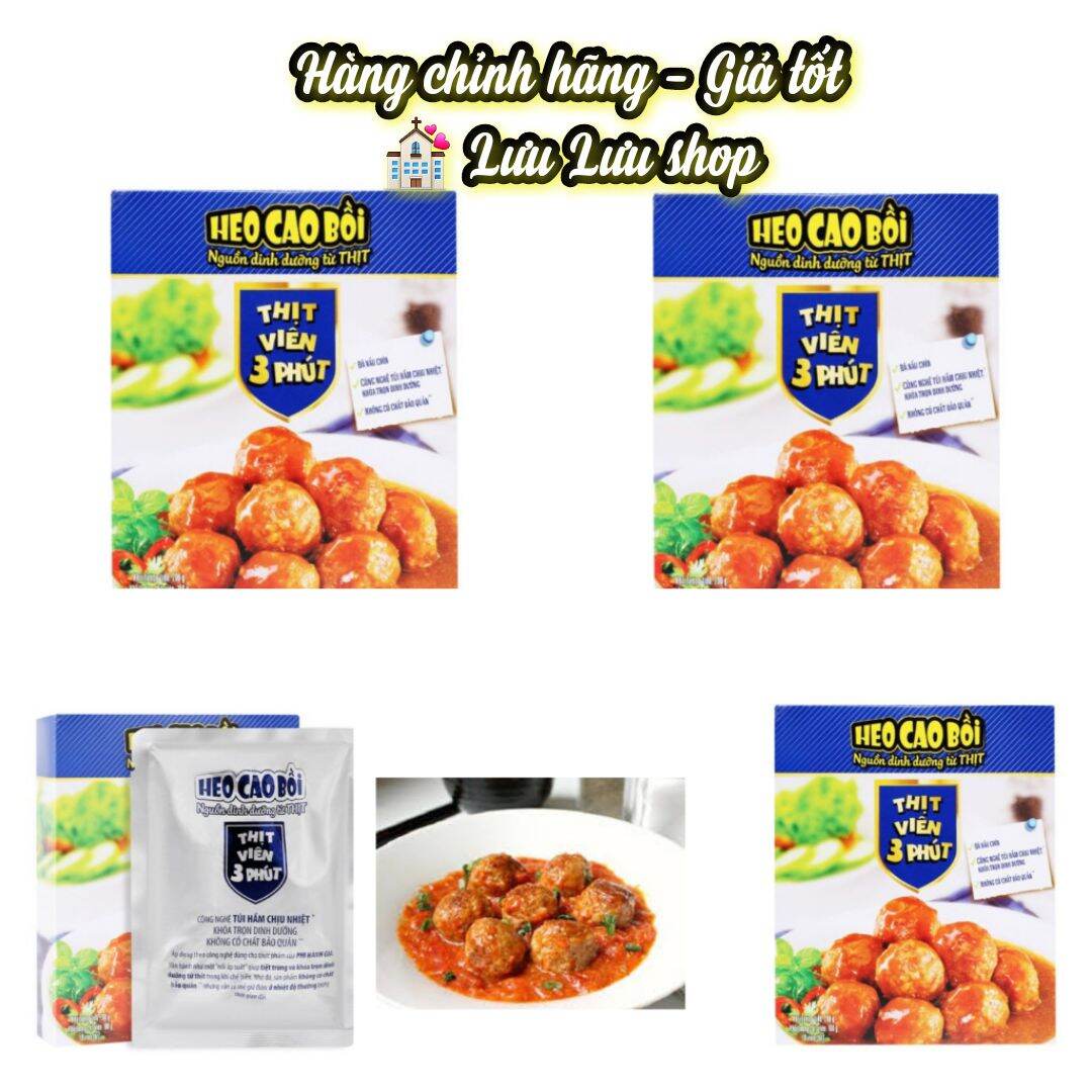 Thịt viên nấu 3 phút heo cao bồi hộp 200gr