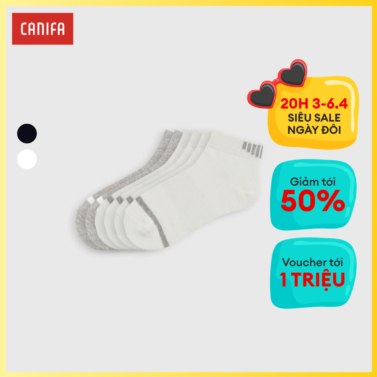 Pack 3 đôi tất nam CANIFA 8AX23A008