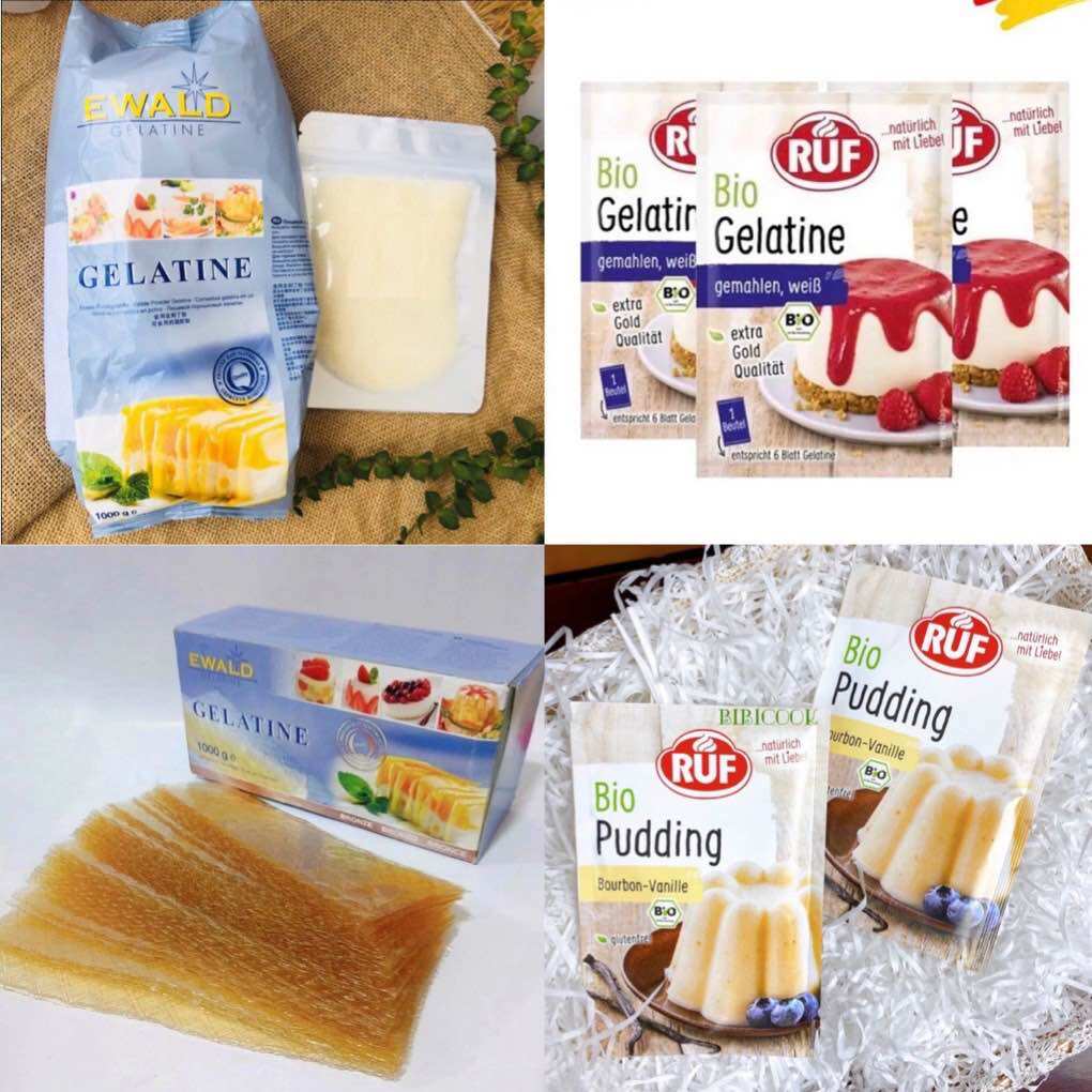Hcm-bột gelatine hữu cơ đức ruf 9g làm thạch kẹo chip chip cho bé bội linh shop
