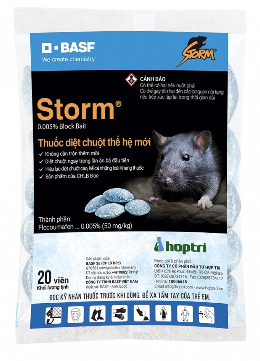 Combo 2kg thuốc diệt chuột storm - hợp trí