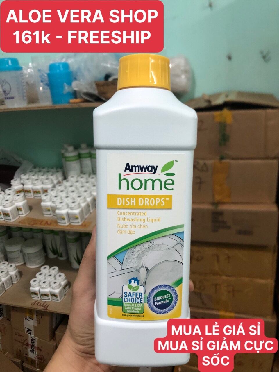 DISH-DROP concentrated dishwashing liquid contains concentrated BIOQUEST™ formula for optimal cleaning of dishes and vegetables