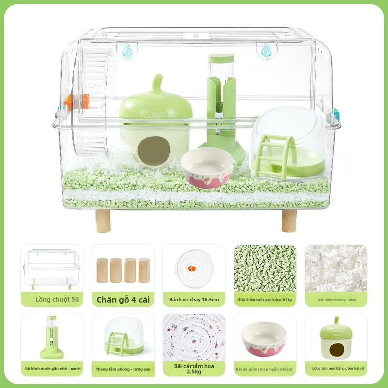 yee | Extra Large Acrylic Transparent Hamster Cage for Golden Hamsters - 5