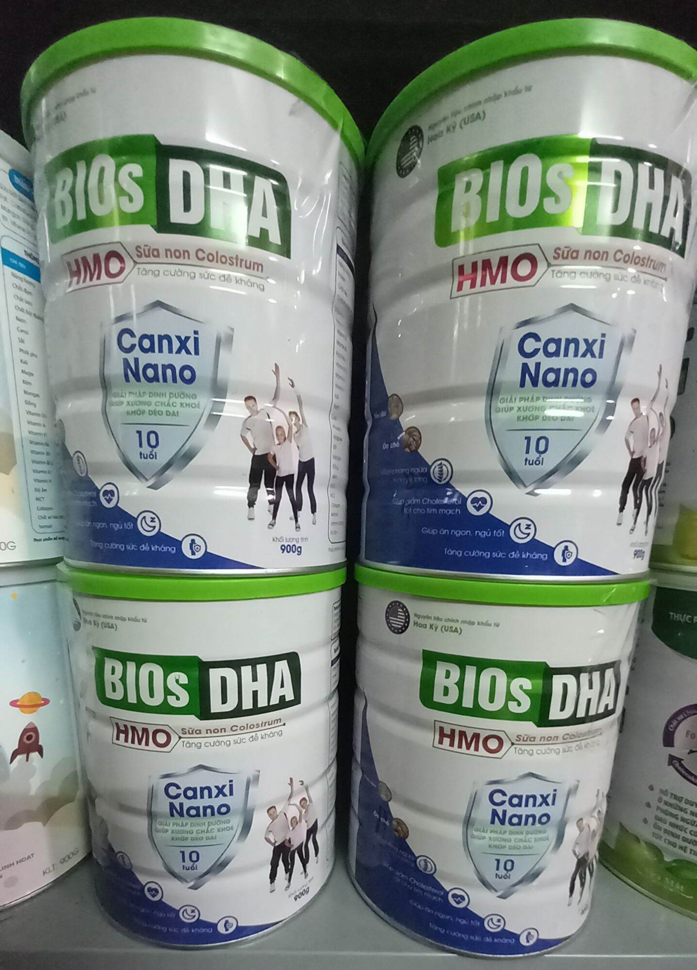 Sữa canxi nano BIOs DHA 900g, 2025