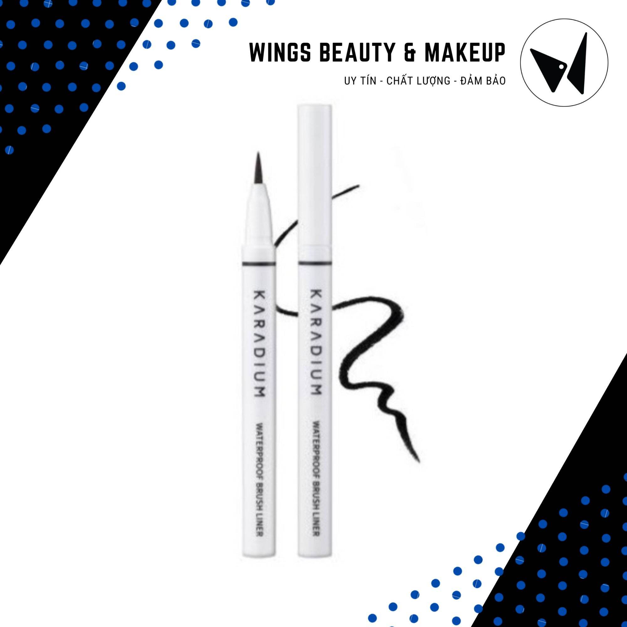 Kẻ mắt chống nước Karadium Waterproof Brush Liner Black