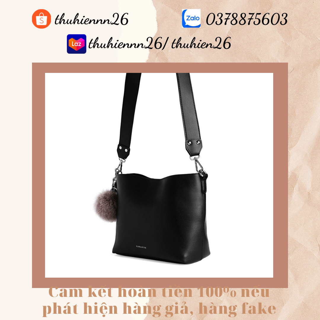 Túi xách Floralpunk Pom Pom Bag màu đen